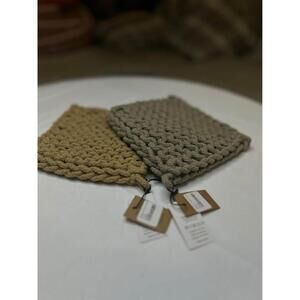 Square Cotton Crochet Potholders Set of 2